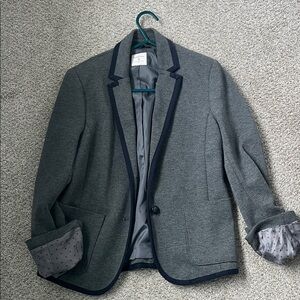 GAP Charcoal Blazer with Navy Accents